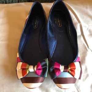 COACH stripe flats